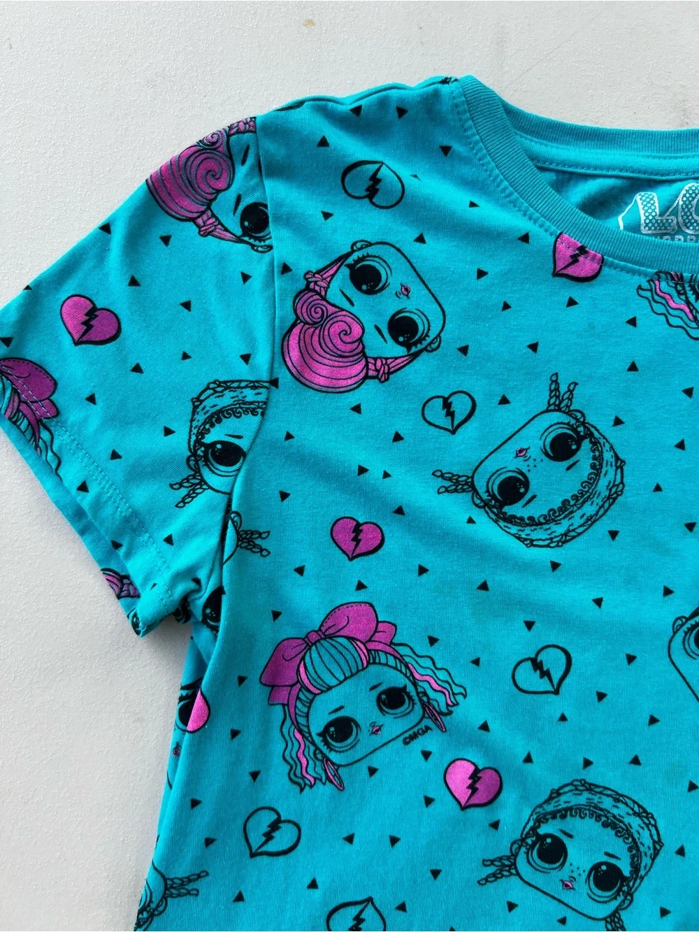 L.O.L. Surprise! Turquoise & Pink Short Sleeve Character Tee